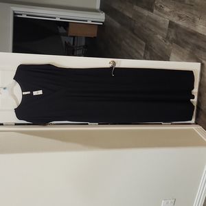 Swim coverup, 26/28, black, cotton/spandex blend, Lane Bryant